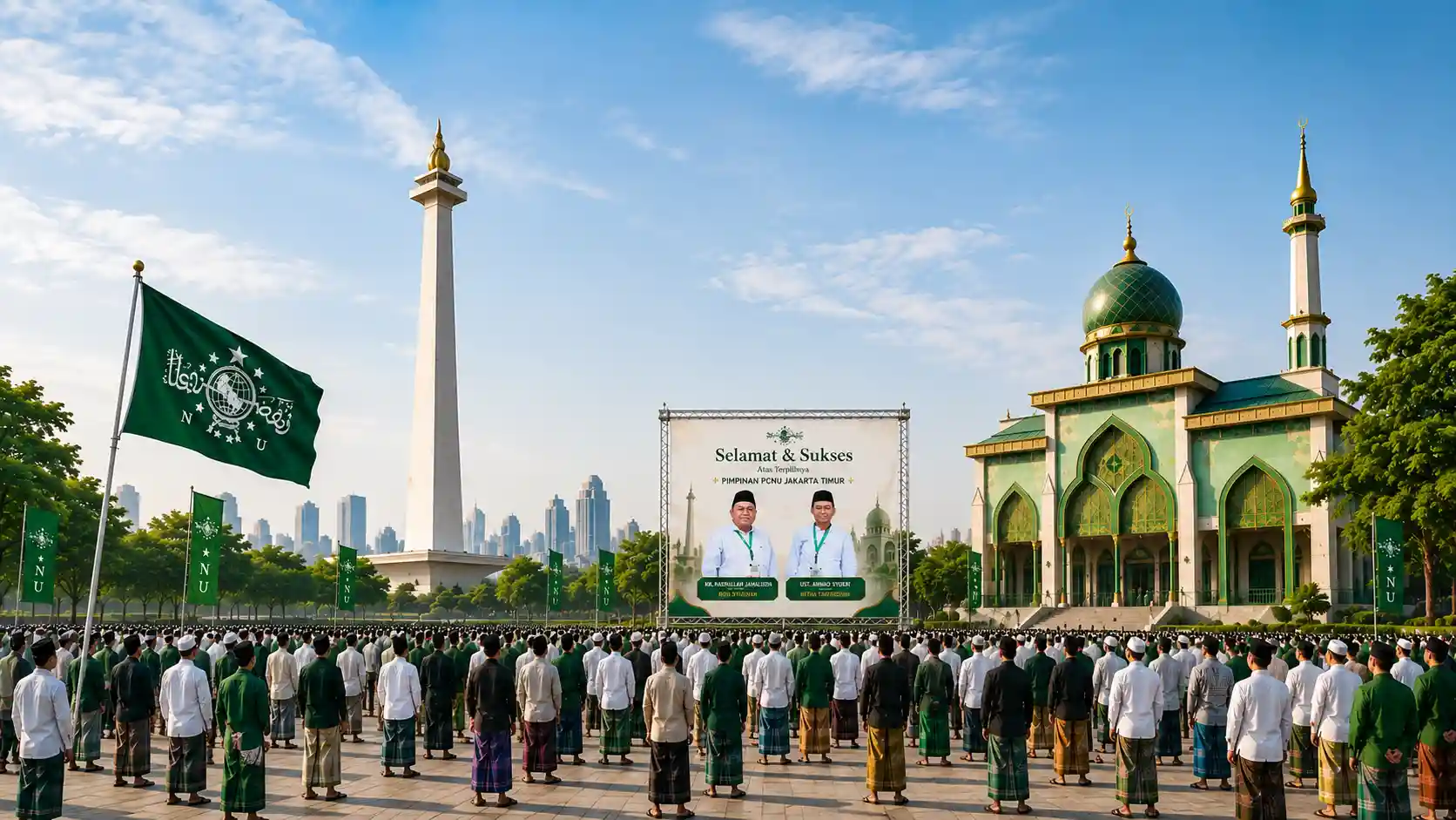 Kebersamaan pengurus dan warga PCNU Pengurus Cabang Kabupaten Wonogiri